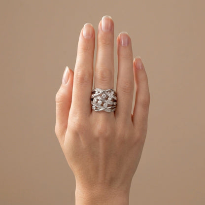 18K 1.65cttw Baguette & Round White Diamond Ring