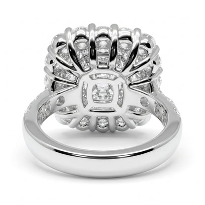 18K 3.01ct Cushion VS Yellow Diamond 3.60cttw VS White Diamonds Ring