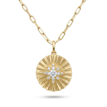 14K 0.19cttw Round White Diamond Necklace