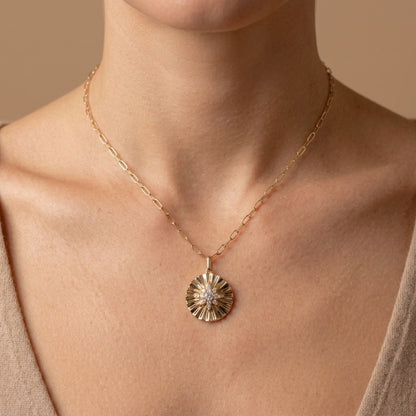 14K 0.19cttw Round White Diamond Necklace