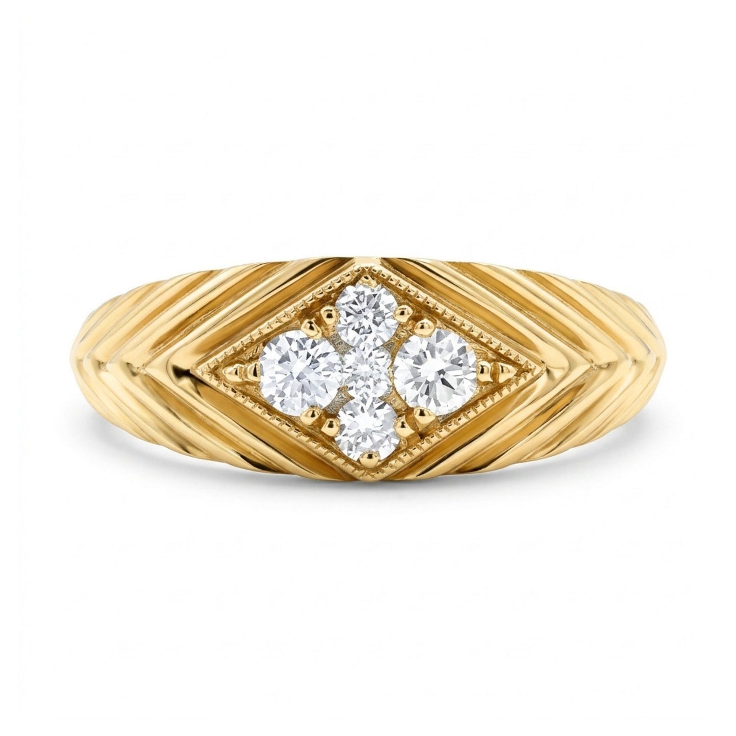 14K 0.21cttw Round White Diamond Ring