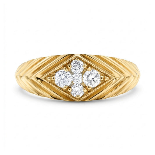 14K 0.21cttw Round White Diamond Ring