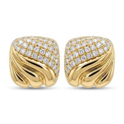 14K 0.43cttw Round White Diamond Stud Earrings