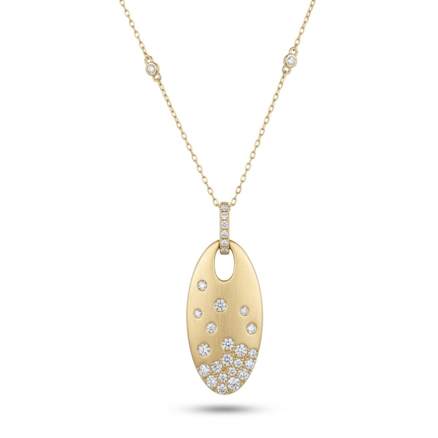 14K 0.63cttw Round White Diamond Necklace