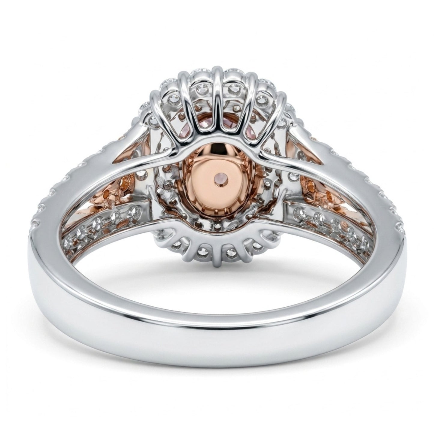 14K 1.45ct Oval Pink Diaspore 1.26cttw Pink & White Diamonds Ring