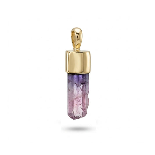 18K 5.84ct Unheated Tanzanite Crystal Pendant