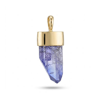 18K 9.90ct Unheated Tanzanite Crystal Pendant