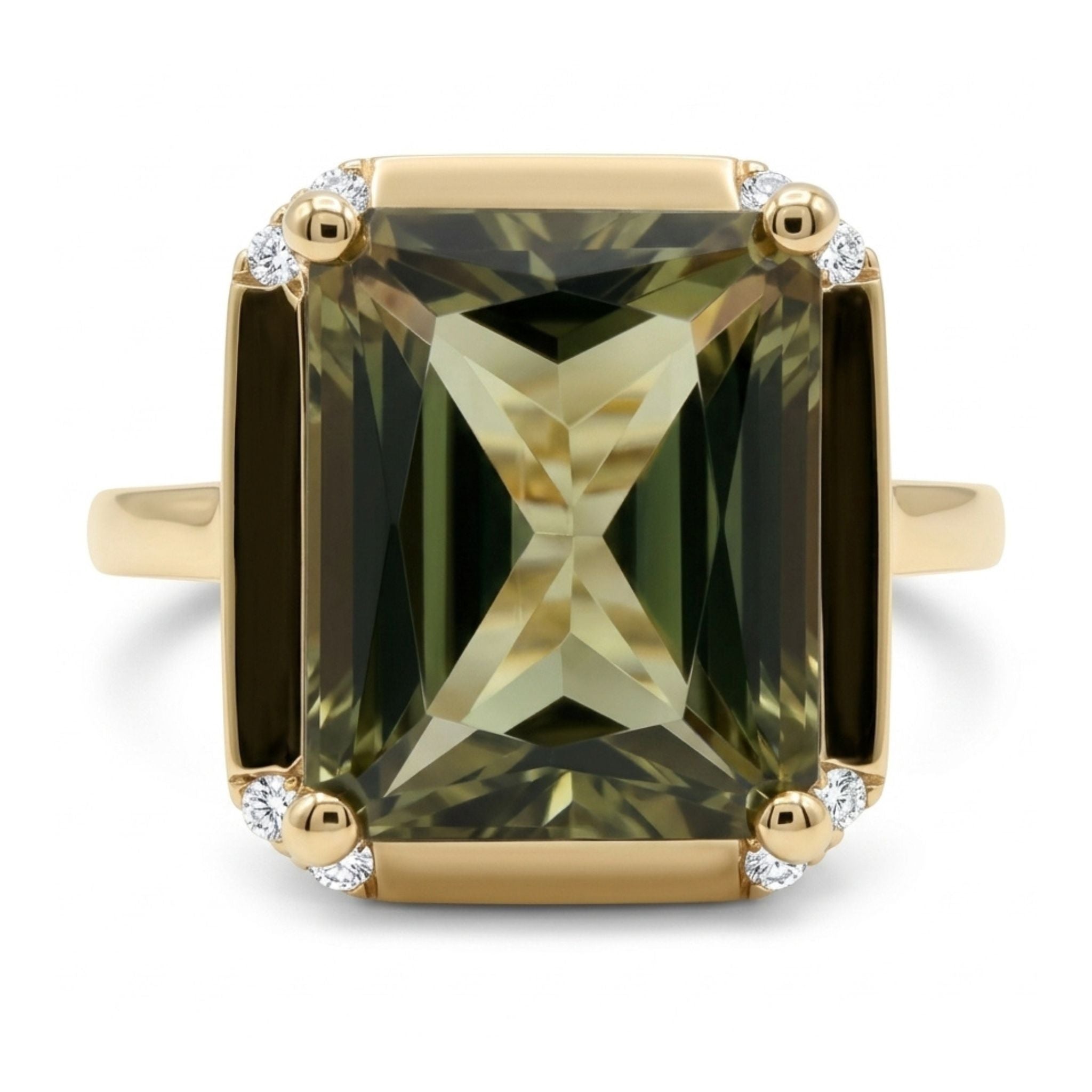 Color Change Diamond 14K 4.53ct Radiant Color Change Diaspore 0.08cttw VS White Diamonds ...