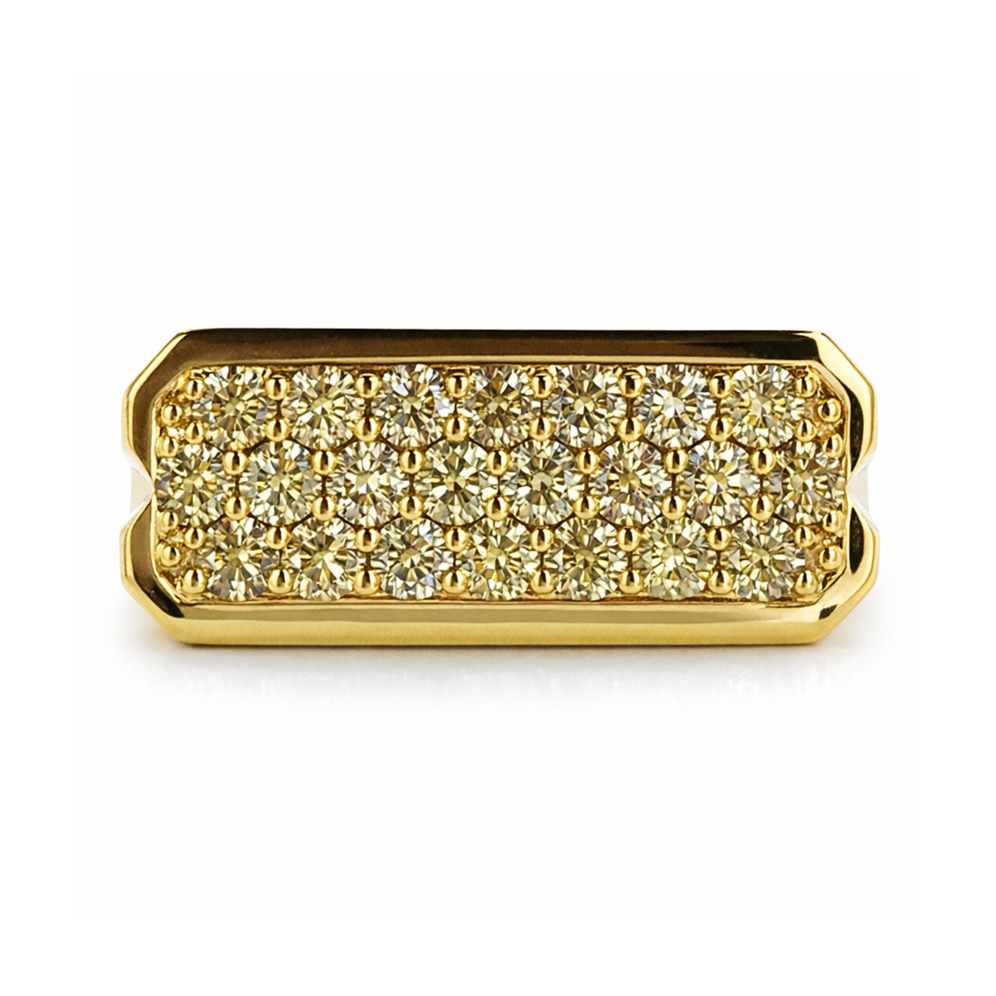 14K 2.10cttw Round Multi-Color Diamond Men's Ring | TVON