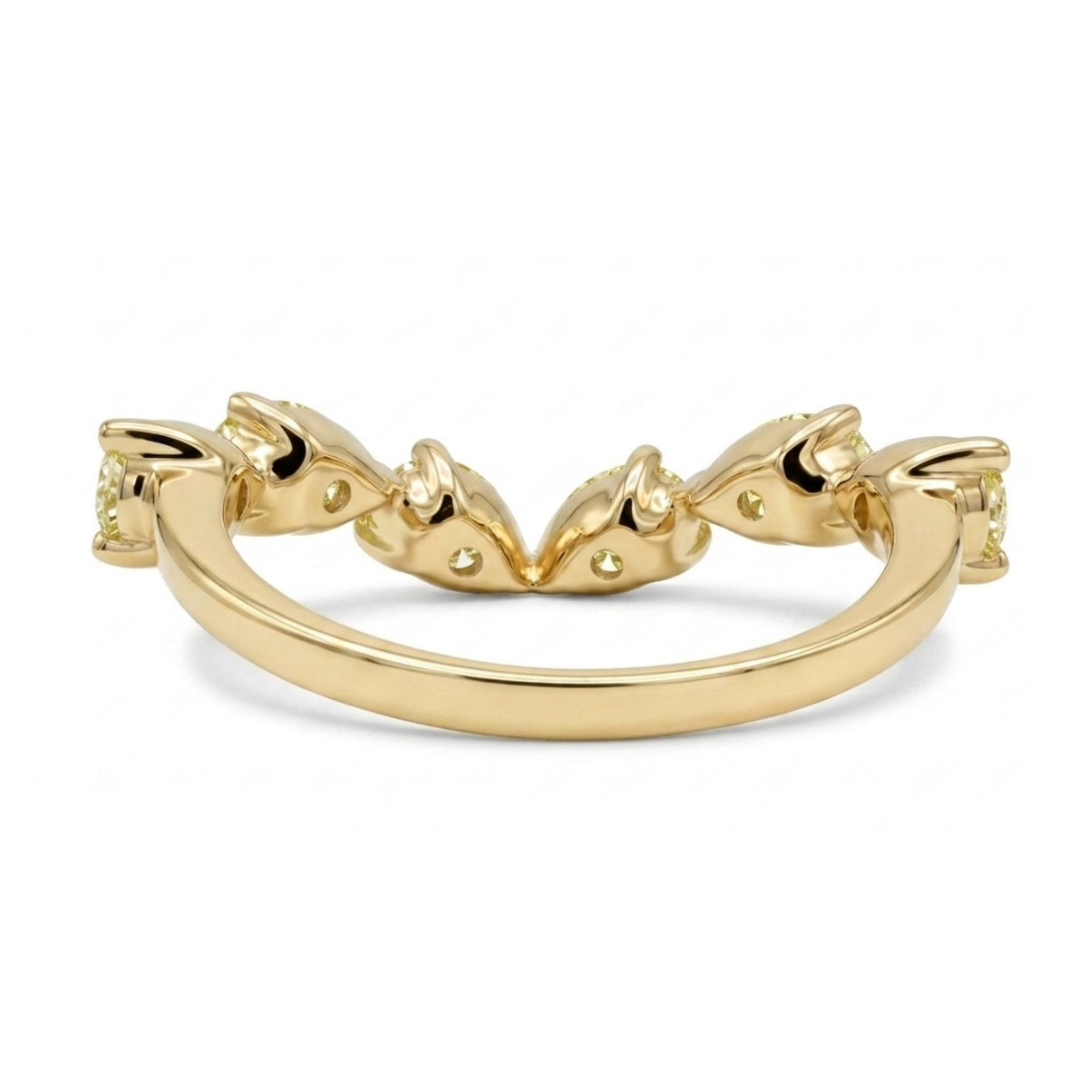 14K gold 1.92cttw pear shape VS yellow diamond wonder ring
