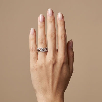 Platinum 0.54cttw Round White Diamonds Ring