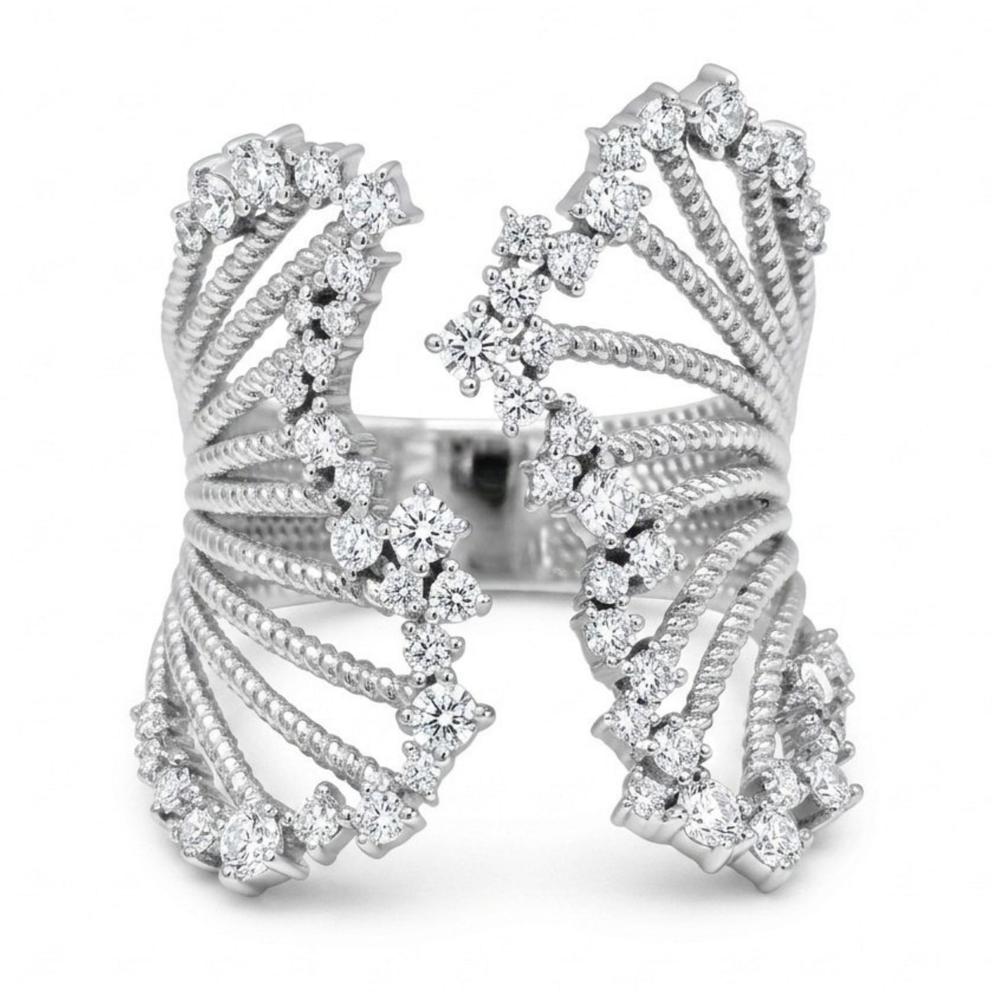 18K 0.89cttw Round White Diamond Ring