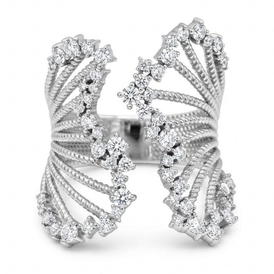 18K 0.89cttw Round White Diamond Ring