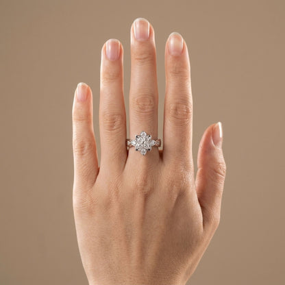 Platinum 0.70cttw Round White Diamond Ring