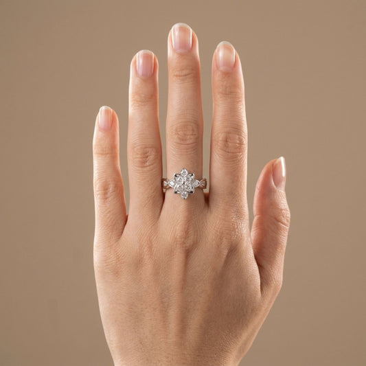 Platinum 0.70cttw Round White Diamond Ring