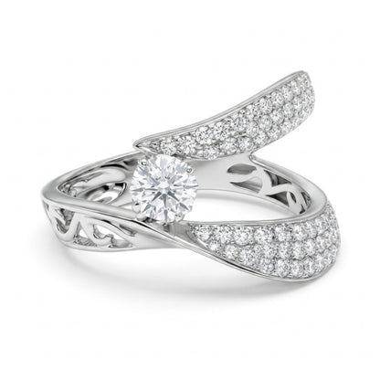 18K 0.31ct Round White Diamond 0.55cttw White Diamonds Ring
