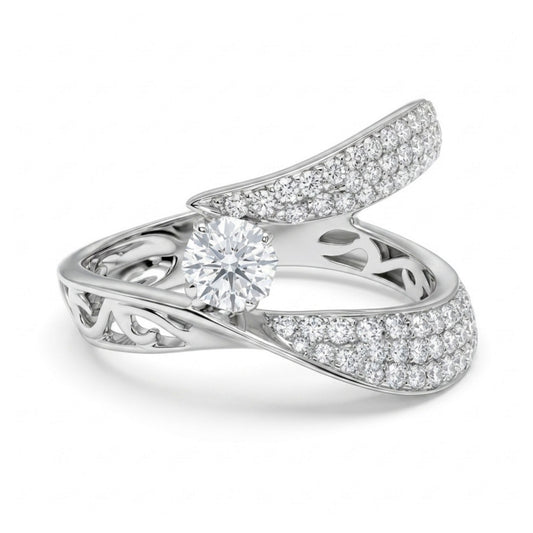 18K 0.31ct Round White Diamond 0.55cttw White Diamonds Ring