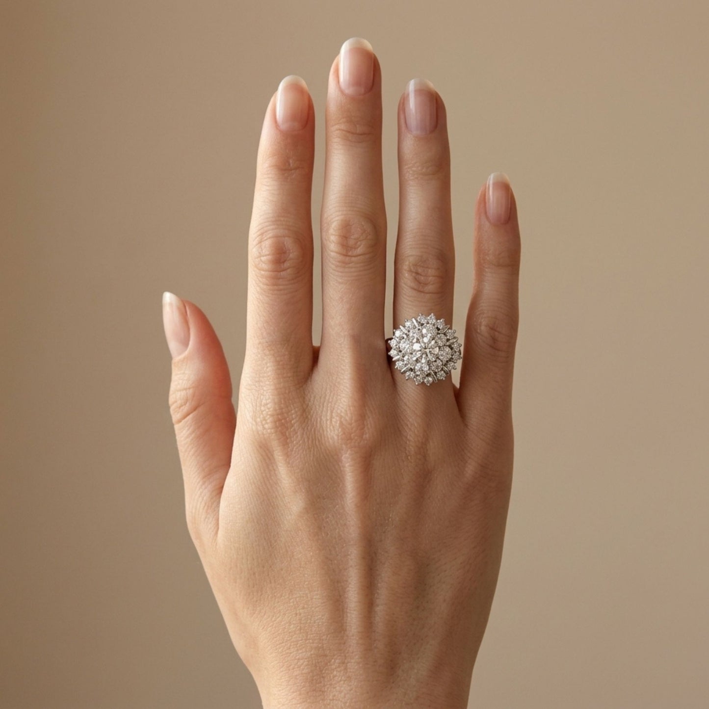 Platinum 2.00cttw Round White Diamond Ring