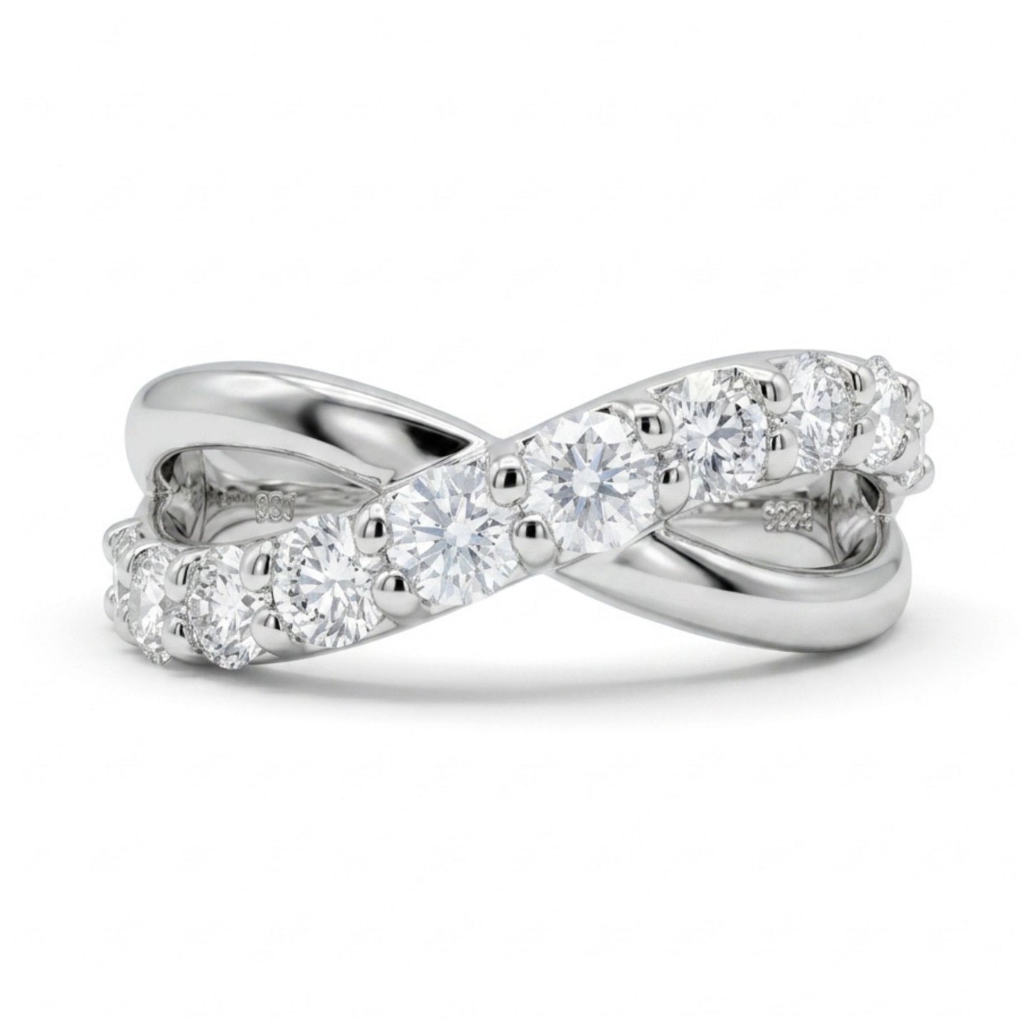 Platinum 1.00cttw Round White Diamond Ring