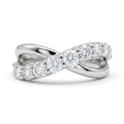 Platinum 1.00cttw Round White Diamond Ring