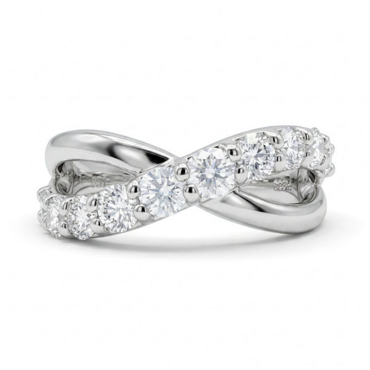 Platinum 1.00cttw Round White Diamond Ring