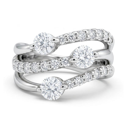 Platinum 1.00cttw Round White Diamond Ring
