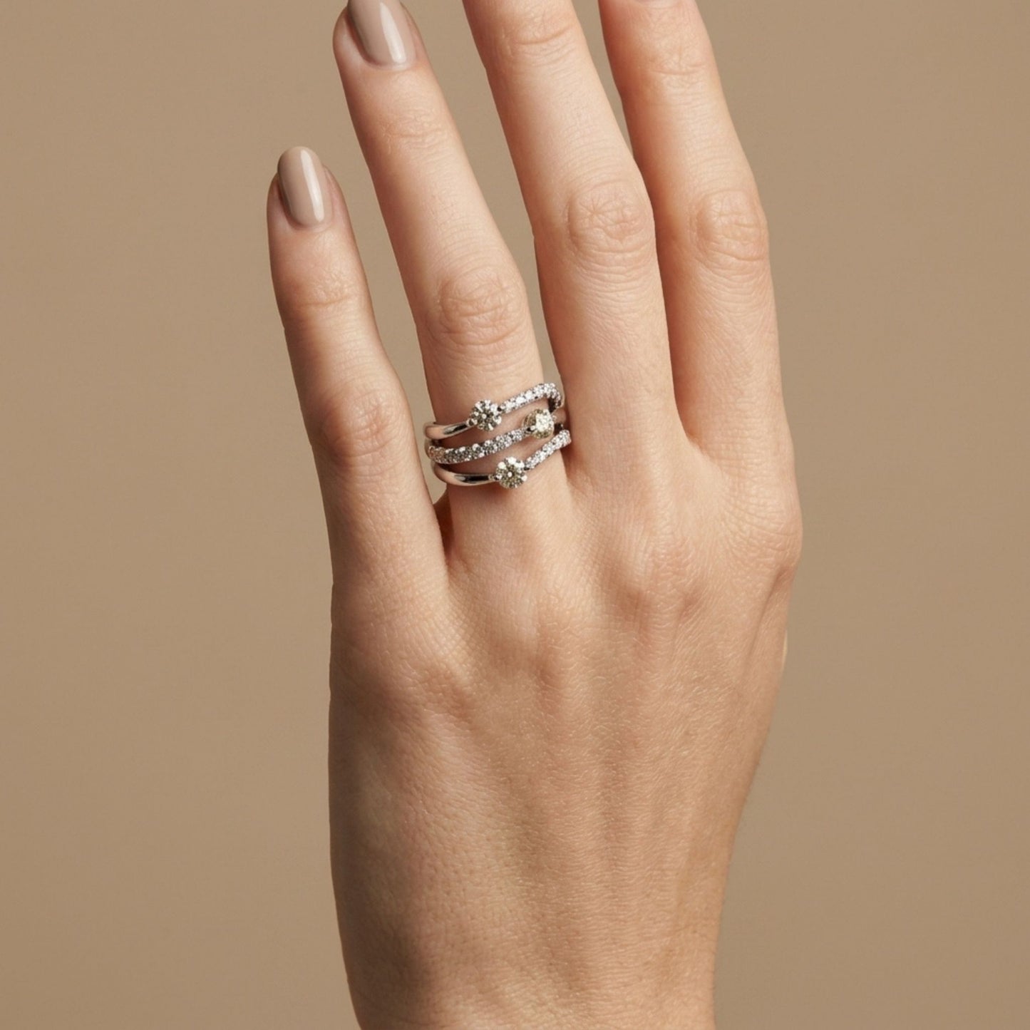 Platinum 1.00cttw Round White Diamond Ring