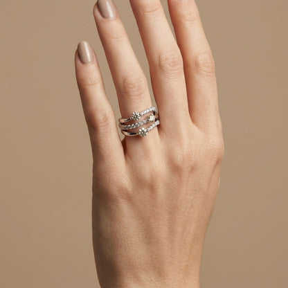 Platinum 1.00cttw Round White Diamond Ring