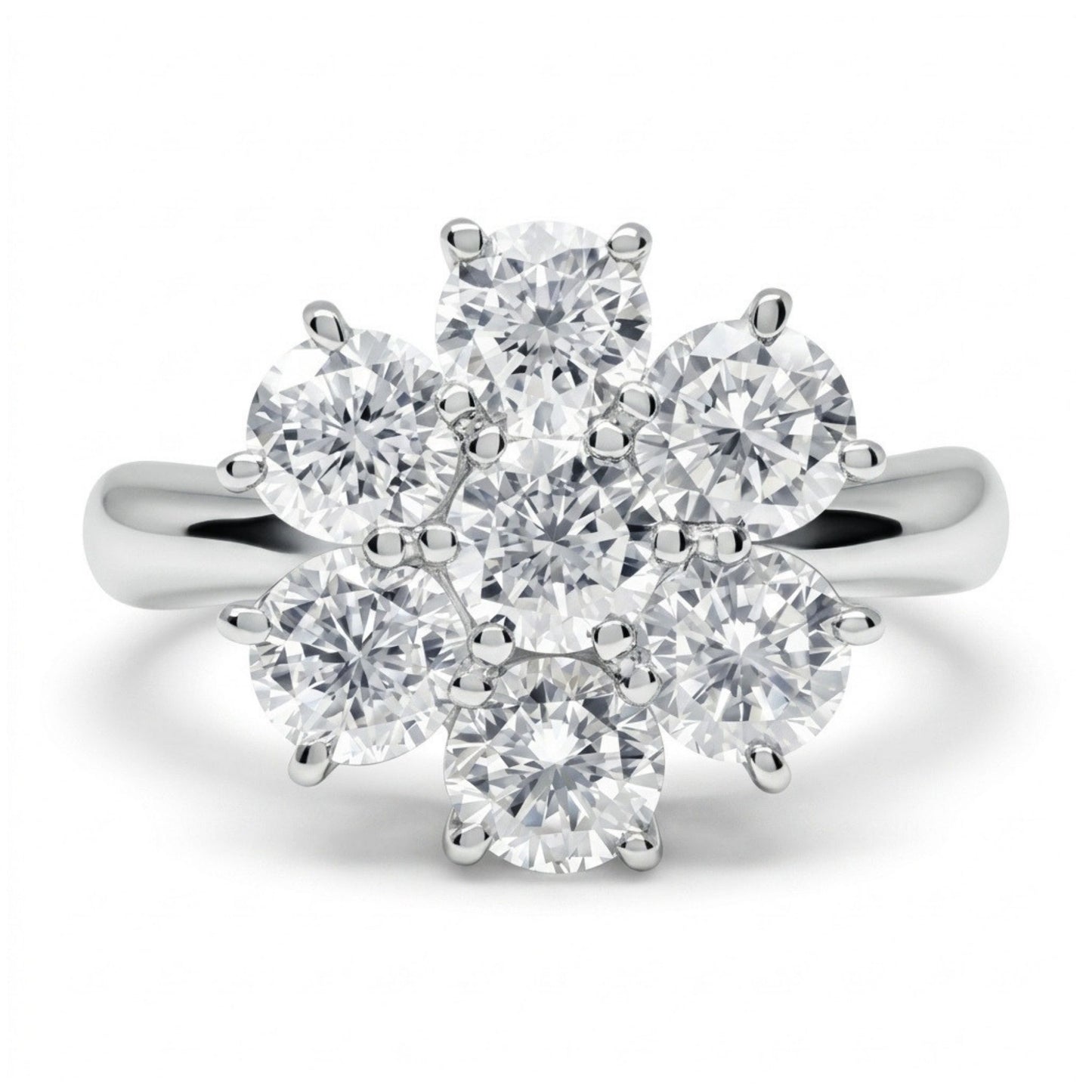 Platinum 1.50cttw Round White Diamond Ring