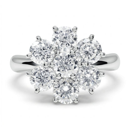 Platinum 1.50cttw Round White Diamond Ring