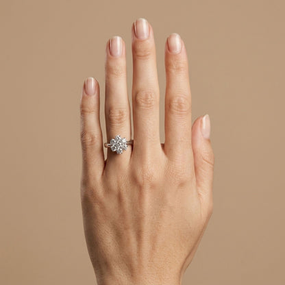 Platinum 1.50cttw Round White Diamond Ring