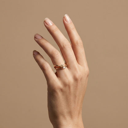 14K 0.40ct Pear Shape VS Yellow Diamond Ring