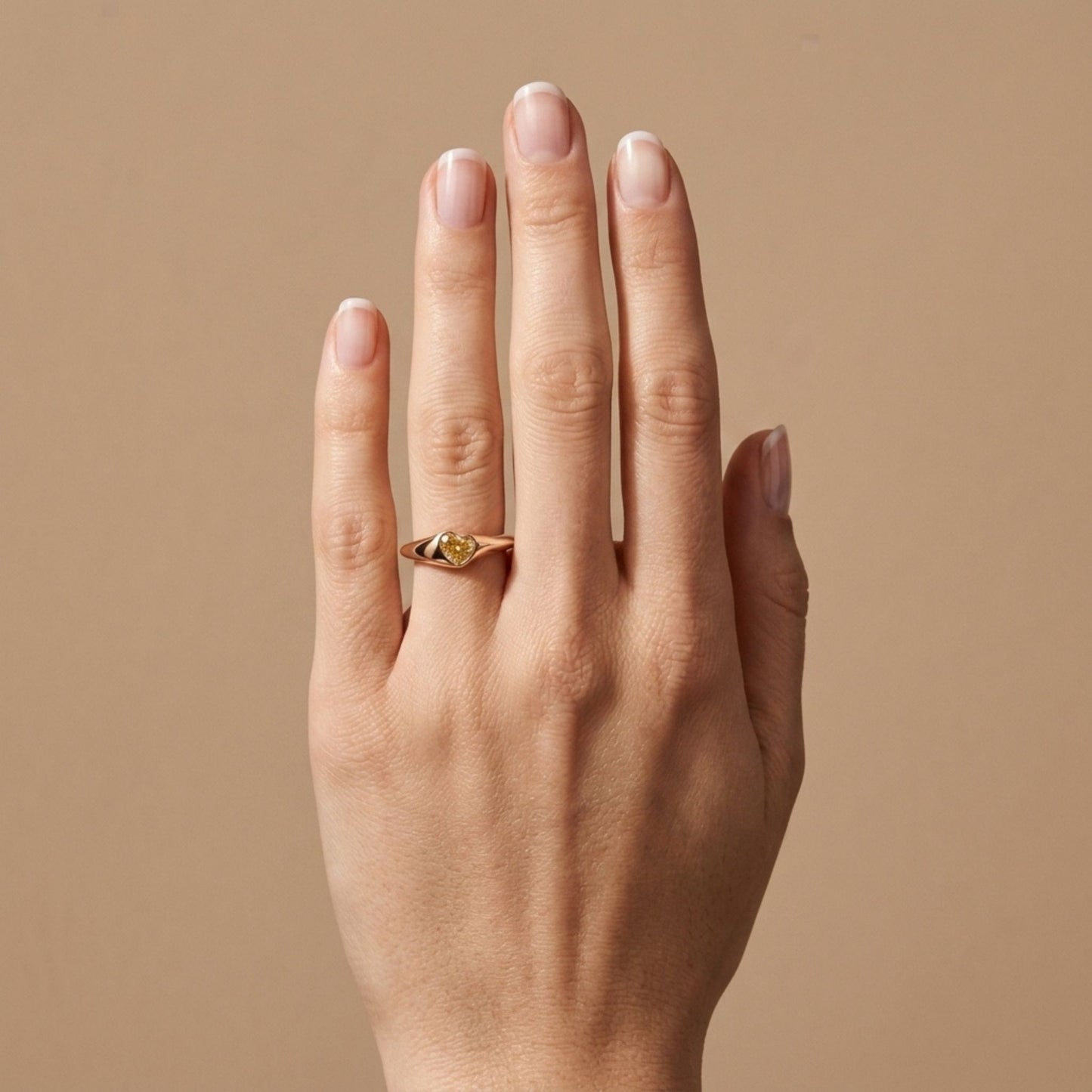 14K 0.50ct Heart Shape VS Yellow Diamond Ring