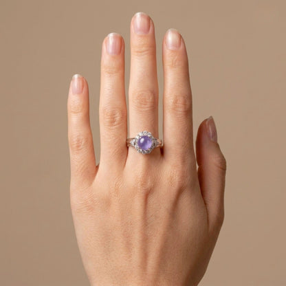 Platinum 2.65ct Oval Star Sapphire 0.57cttw White Diamonds Ring