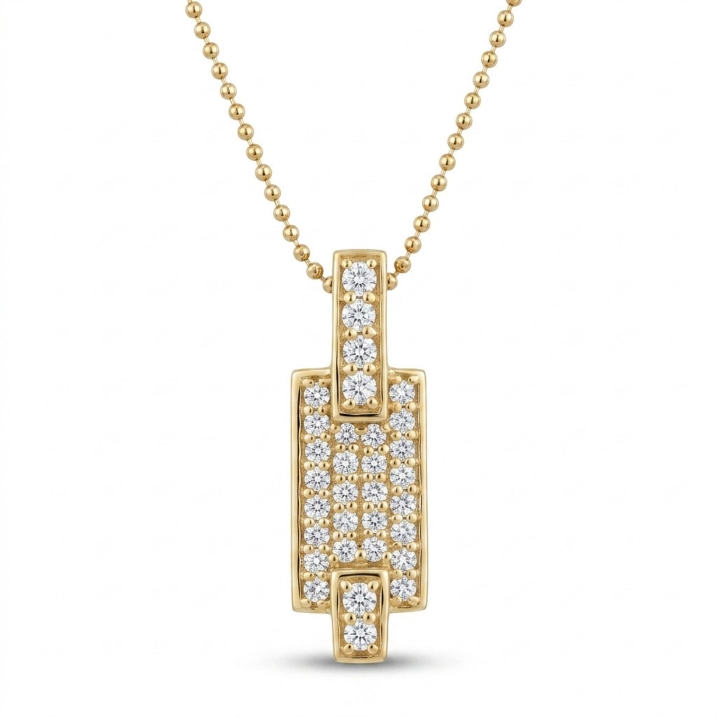 18K 0.50cttw Round White Diamond Necklace