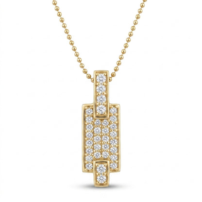 18K 0.50cttw Round White Diamond Necklace