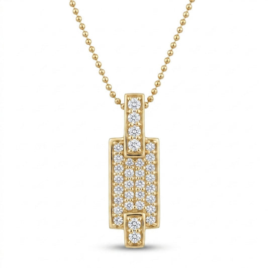 18K 0.50cttw Round White Diamond Necklace