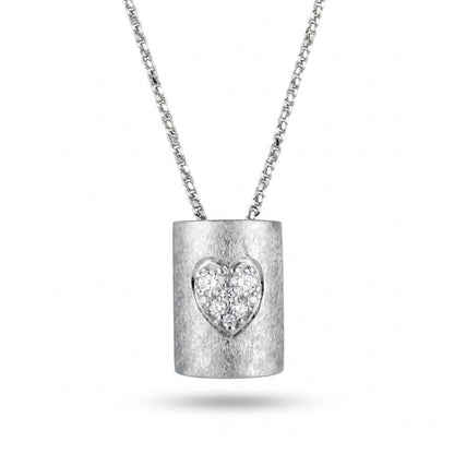 18K 0.21cttw Round White Diamond Necklace