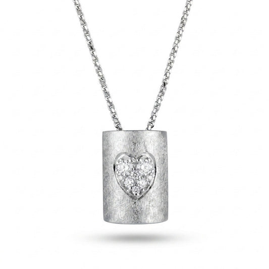 18K 0.21cttw Round White Diamond Necklace