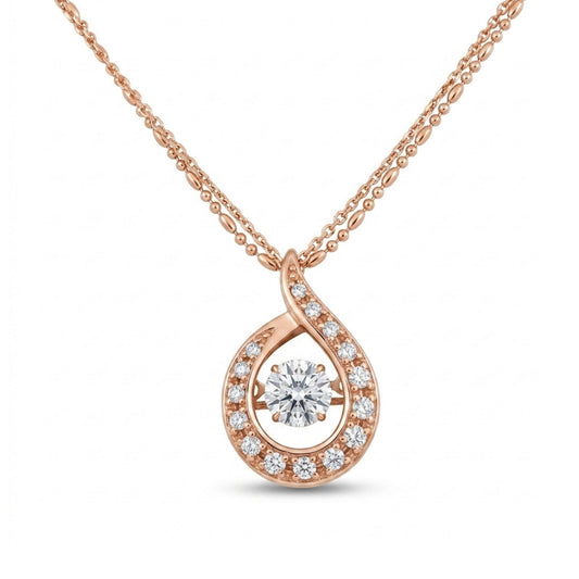 18K 0.53ct Round White Diamond 0.19cttw White Diamonds Necklace
