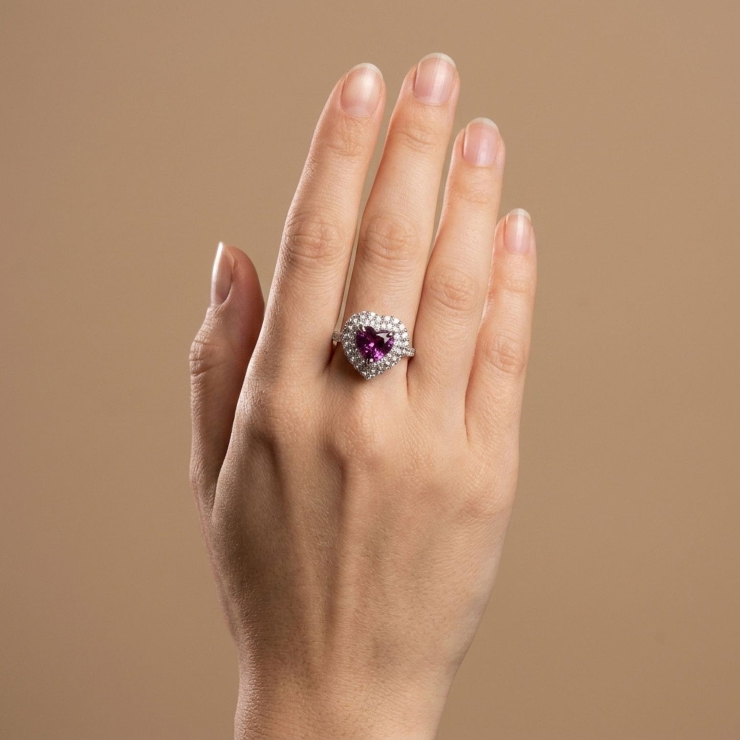 14K 2.34ct Heart Shape Copper Bearing Tourmaline 1.35cttw VS White Diamonds Ring