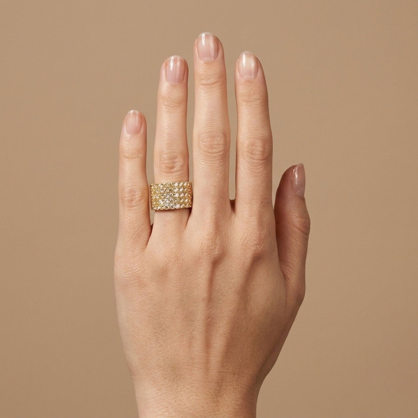 14K 2.27cttw Round VS Light Yellow Diamond Band Ring