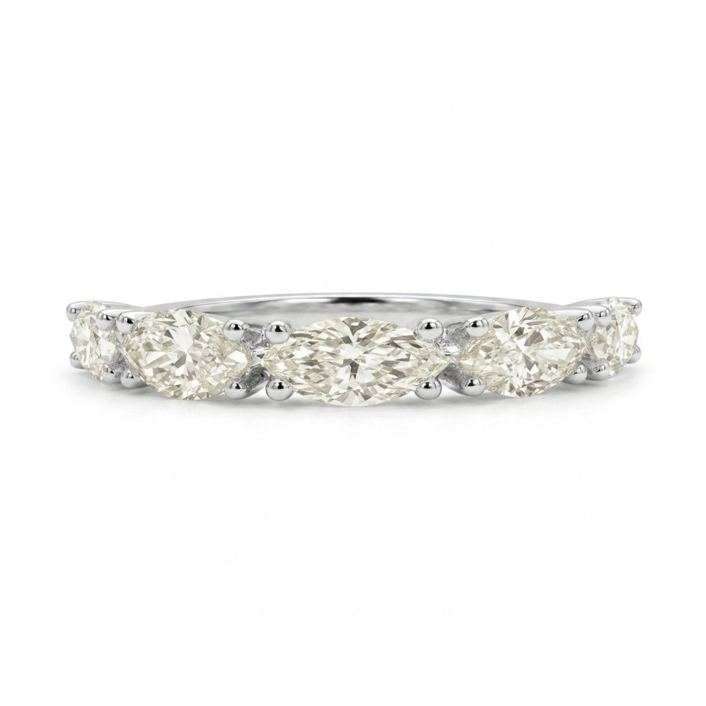 14K 1.00cttw Marquise VS White Diamond Band Ring