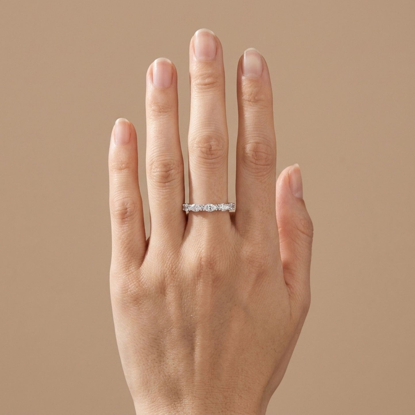 14K 1.00cttw Marquise VS White Diamond Band Ring
