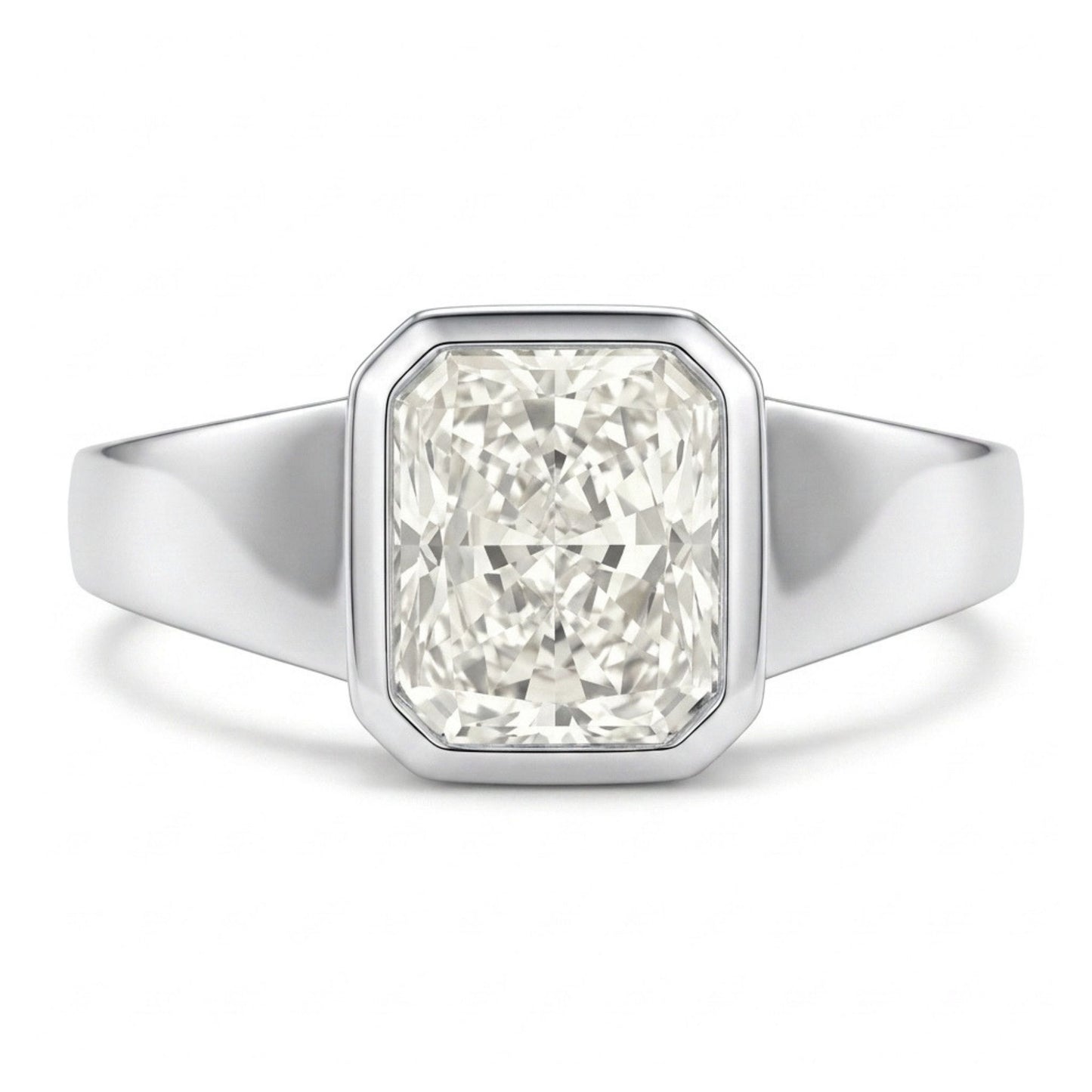 14K 1.00ct Radiant Cut VS White Diamond Ring