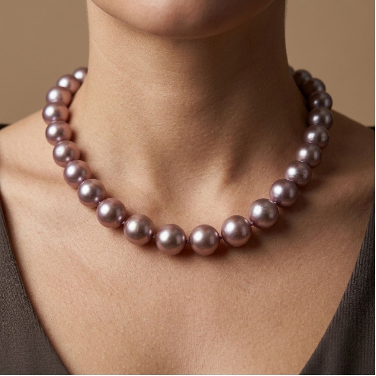 14K 12-14mm Freshwater Pink Pearl Necklace