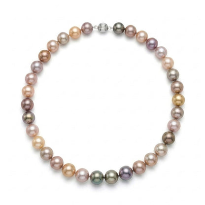 14K 12-14mm Multi-Color Freshwater Pearl Necklace