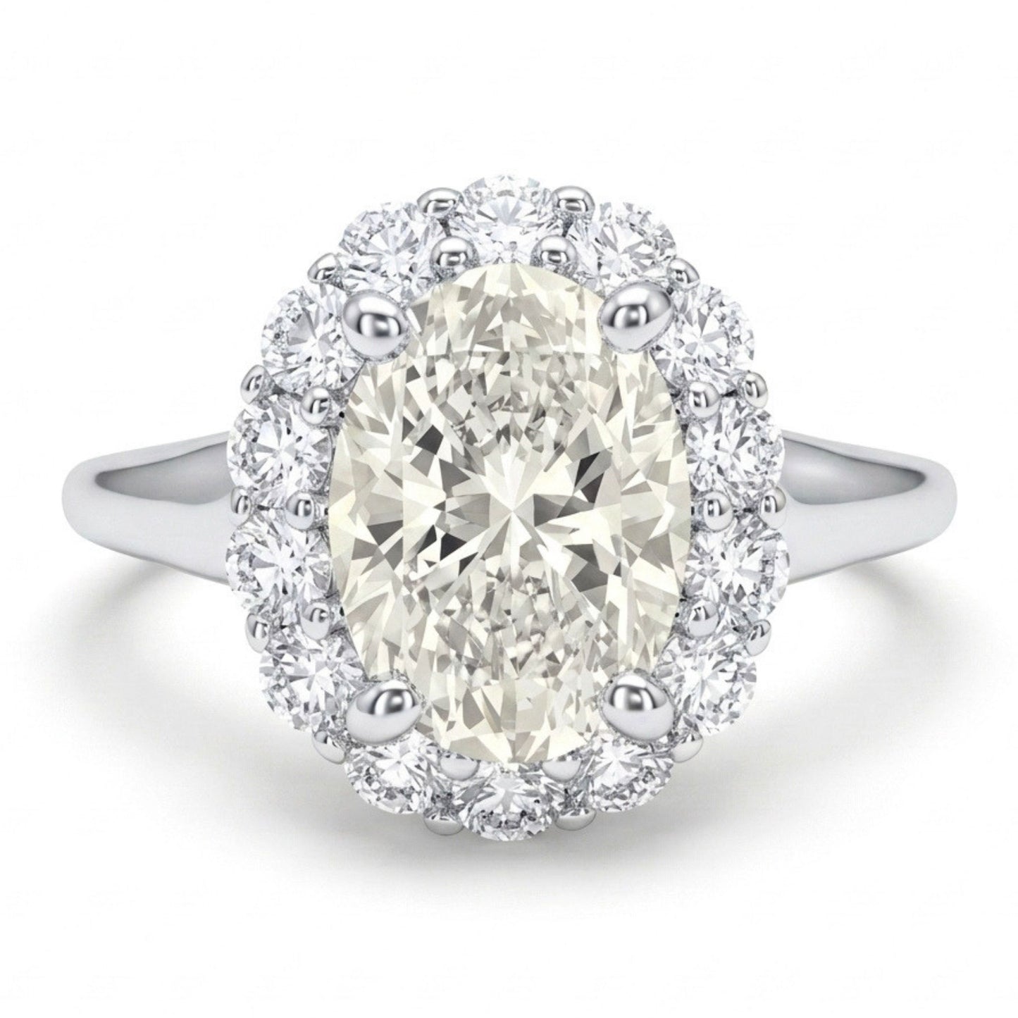 14K 1.50ct Oval VS White Diamond 0.48cttw VS White Diamonds Ring