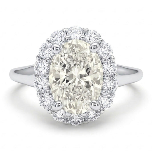 14K 1.50ct Oval VS White Diamond 0.48cttw VS White Diamonds Ring