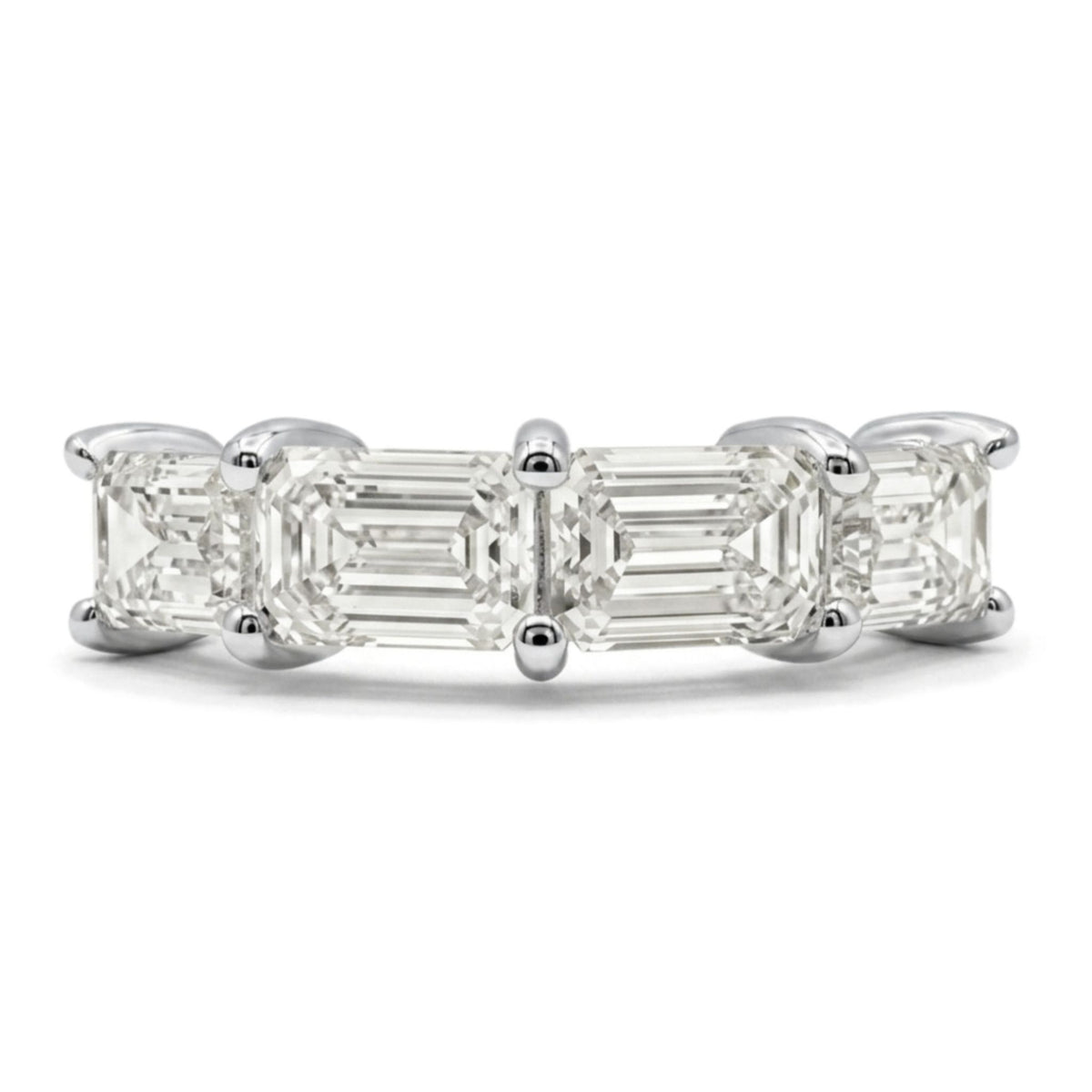 14K 2.00cttw Emerald Cut VS White Diamond Band Ring